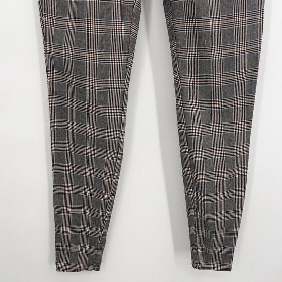 ZARA Plaid Slim Fit Trousers - Size M (US), High-Rise, Side Zip - Picture 3 of 10